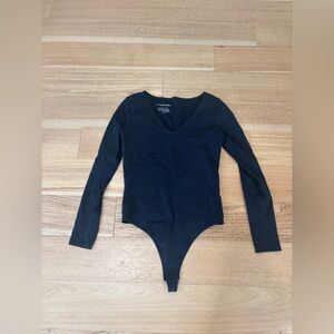 Everlane Black Long Sleeve Bodysuit